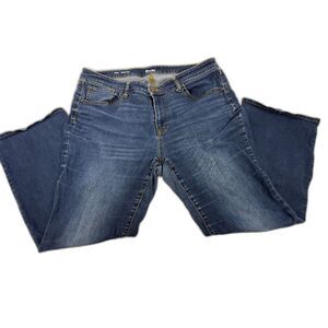 Evri Plus Size 16WS Bootcut Jeans | Dark Wash Stretch | 16W Short